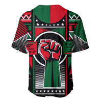 Power Fist And Patterns In Pan African Baseball Jersey - Wonder Print Shop
