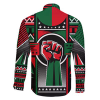 Power Fist And Patterns In Pan African Family Matching Short Sleeve Bodycon Dress and Hawaiian Shirt - Wonder Print Shop