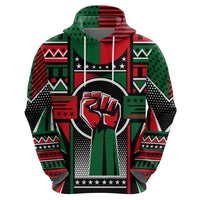 Power Fist And Patterns In Pan African Hoodie - Wonder Print Shop