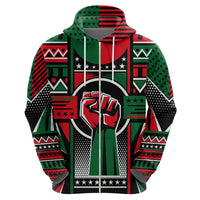 Power Fist And Patterns In Pan African Hoodie - Wonder Print Shop