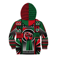 Power Fist And Patterns In Pan African Kid Hoodie - Wonder Print Shop