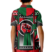 Power Fist And Patterns In Pan African Kid Polo Shirt - Wonder Print Shop
