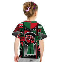 Power Fist And Patterns In Pan African Kid T Shirt - Wonder Print Shop