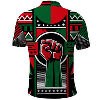 Power Fist And Patterns In Pan African Polo Shirt - Wonder Print Shop