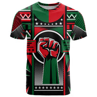 Power Fist And Patterns In Pan African T Shirt - Wonder Print Shop