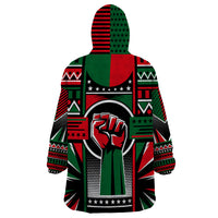Power Fist And Patterns In Pan African Wearable Blanket Hoodie - Wonder Print Shop