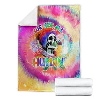 we-are-all-human-lgbt-blanket-skull-tie-dye