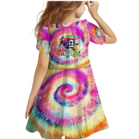 We Are All Human LGBT Family Matching Mermaid Dress and Hawaiian Shirt Skull Tie Dye - Wonder Print Shop