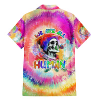 We Are All Human LGBT Family Matching Mermaid Dress and Hawaiian Shirt Skull Tie Dye - Wonder Print Shop