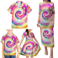 We Are All Human LGBT Family Matching Puletasi Dress and Hawaiian Shirt Skull Tie Dye - Wonder Print Shop