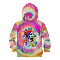 We Are All Human LGBT Kid Hoodie Skull Tie Dye - Wonder Print Shop