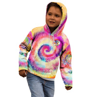 We Are All Human LGBT Kid Hoodie Skull Tie Dye - Wonder Print Shop