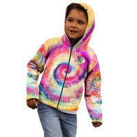 We Are All Human LGBT Kid Hoodie Skull Tie Dye - Wonder Print Shop
