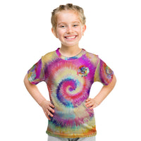 We Are All Human LGBT Kid T Shirt Skull Tie Dye - Wonder Print Shop
