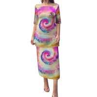 We Are All Human LGBT Puletasi Skull Tie Dye - Wonder Print Shop