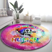 we-are-all-human-lgbt-round-carpet-skull-tie-dye