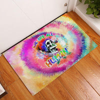 We Are All Human LGBT Rubber Doormat Skull Tie Dye - Wonder Print Shop