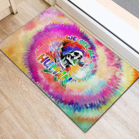 We Are All Human LGBT Rubber Doormat Skull Tie Dye - Wonder Print Shop