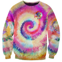 We Are All Human LGBT Sweatshirt Skull Tie Dye - Wonder Print Shop