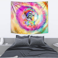 We Are All Human LGBT Tapestry Skull Tie Dye - Wonder Print Shop