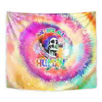 We Are All Human LGBT Tapestry Skull Tie Dye - Wonder Print Shop
