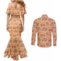 day-of-the-dead-couples-matching-mermaid-dress-and-long-sleeve-button-shirt-sugar-skulls