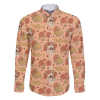 Day of the Dead Family Matching Off Shoulder Long Sleeve Dress and Hawaiian Shirt Sugar Skulls - Wonder Print Shop