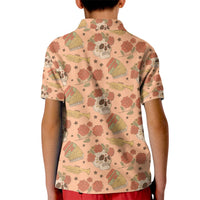 Day of the Dead Kid Polo Shirt Sugar Skulls - Wonder Print Shop