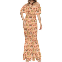 Day of the Dead Mermaid Dress Sugar Skulls - Wonder Print Shop