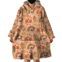 Day of the Dead Wearable Blanket Hoodie Sugar Skulls - Wonder Print Shop