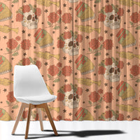 Day of the Dead Window Curtain Sugar Skulls - Wonder Print Shop