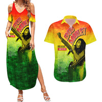 The Real Legend Bob Couples Matching Summer Maxi Dress and Hawaiian Shirt African Jamaica Reggae - Wonder Print Shop