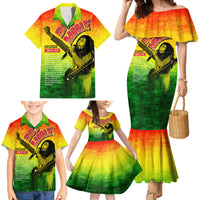 The Real Legend Bob Family Matching Mermaid Dress and Hawaiian Shirt African Jamaica Reggae - Wonder Print Shop