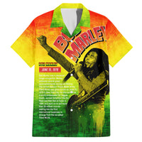The Real Legend Bob Family Matching Off Shoulder Short Dress and Hawaiian Shirt African Jamaica Reggae - Wonder Print Shop