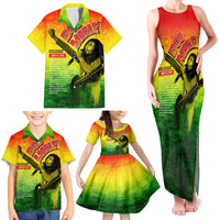 The Real Legend Bob Family Matching Tank Maxi Dress and Hawaiian Shirt African Jamaica Reggae - Wonder Print Shop