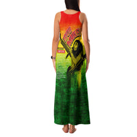 The Real Legend Bob Family Matching Tank Maxi Dress and Hawaiian Shirt African Jamaica Reggae - Wonder Print Shop