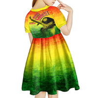 The Real Legend Bob Kid Short Sleeve Dress African Jamaica Reggae - Wonder Print Shop