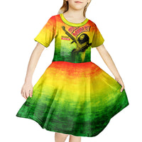 The Real Legend Bob Kid Short Sleeve Dress African Jamaica Reggae - Wonder Print Shop