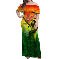 The Real Legend Bob Off Shoulder Maxi Dress African Jamaica Reggae - Wonder Print Shop