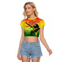 The Real Legend Bob Raglan Cropped T Shirt African Jamaica Reggae - Wonder Print Shop