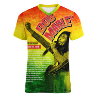 The Real Legend Bob Women V Neck T Shirt African Jamaica Reggae - Wonder Print Shop