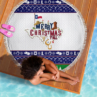 Merry Christmas Yall Texas Beach Blanket - Wonder Print Shop