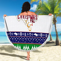 Merry Christmas Yall Texas Beach Blanket - Wonder Print Shop