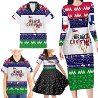 Merry Christmas Yall Texas Family Matching Long Sleeve Bodycon Dress and Hawaiian Shirt - Wonder Print Shop