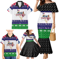 Merry Christmas Yall Texas Family Matching Mermaid Dress and Hawaiian Shirt - Wonder Print Shop