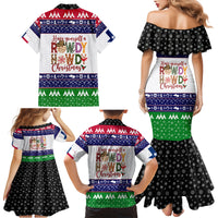 Merry Christmas Yall Texas Family Matching Mermaid Dress and Hawaiian Shirt - Wonder Print Shop