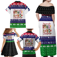 Merry Christmas Yall Texas Family Matching Off Shoulder Maxi Dress and Hawaiian Shirt - Wonder Print Shop
