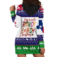 Merry Christmas Yall Texas Hoodie Dress - Wonder Print Shop