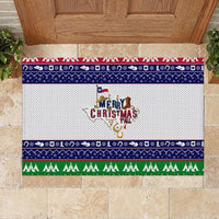 Merry Christmas Yall Texas Rubber Doormat - Wonder Print Shop