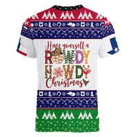 Merry Christmas Yall Texas Women V Neck T Shirt - Wonder Print Shop